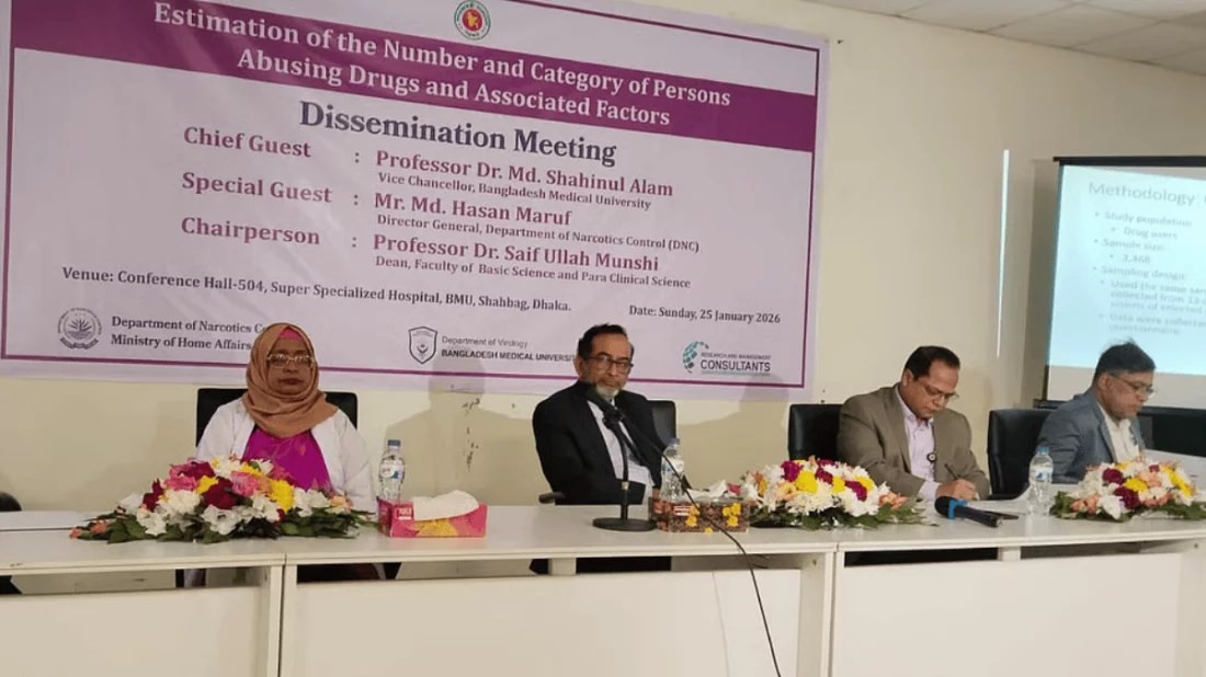 দেশে ৮২ লাখ মানুষ মাদকাসক্ত, সবচেয়ে বেশি গাঁজার ব্যবহার: গবেষণা